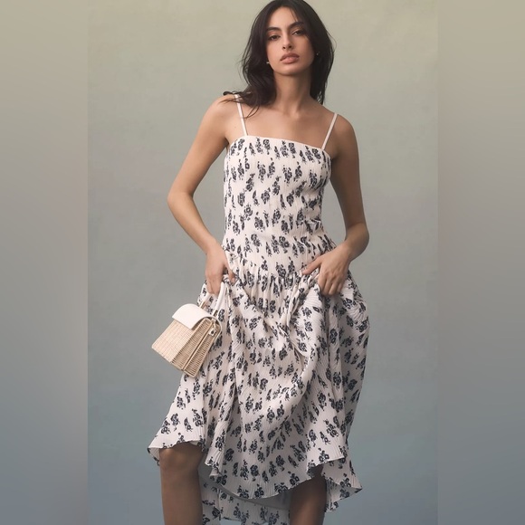 Hutch Drop-Waist Plissé Midi Dress - Picture 13 of 13